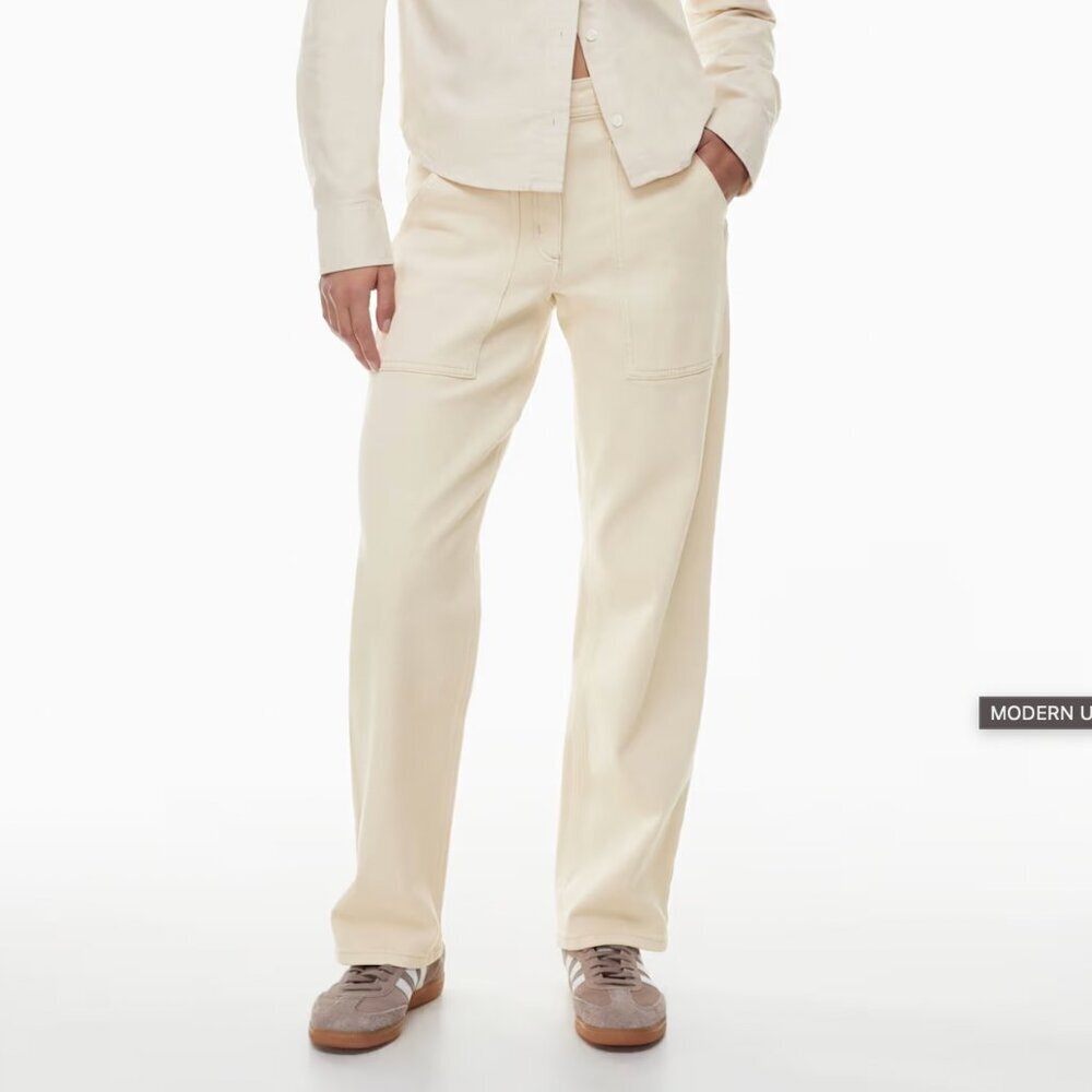 Wilfred Free Aritzia Beige Modern Utility Pant Denim Material Size 0 Women's